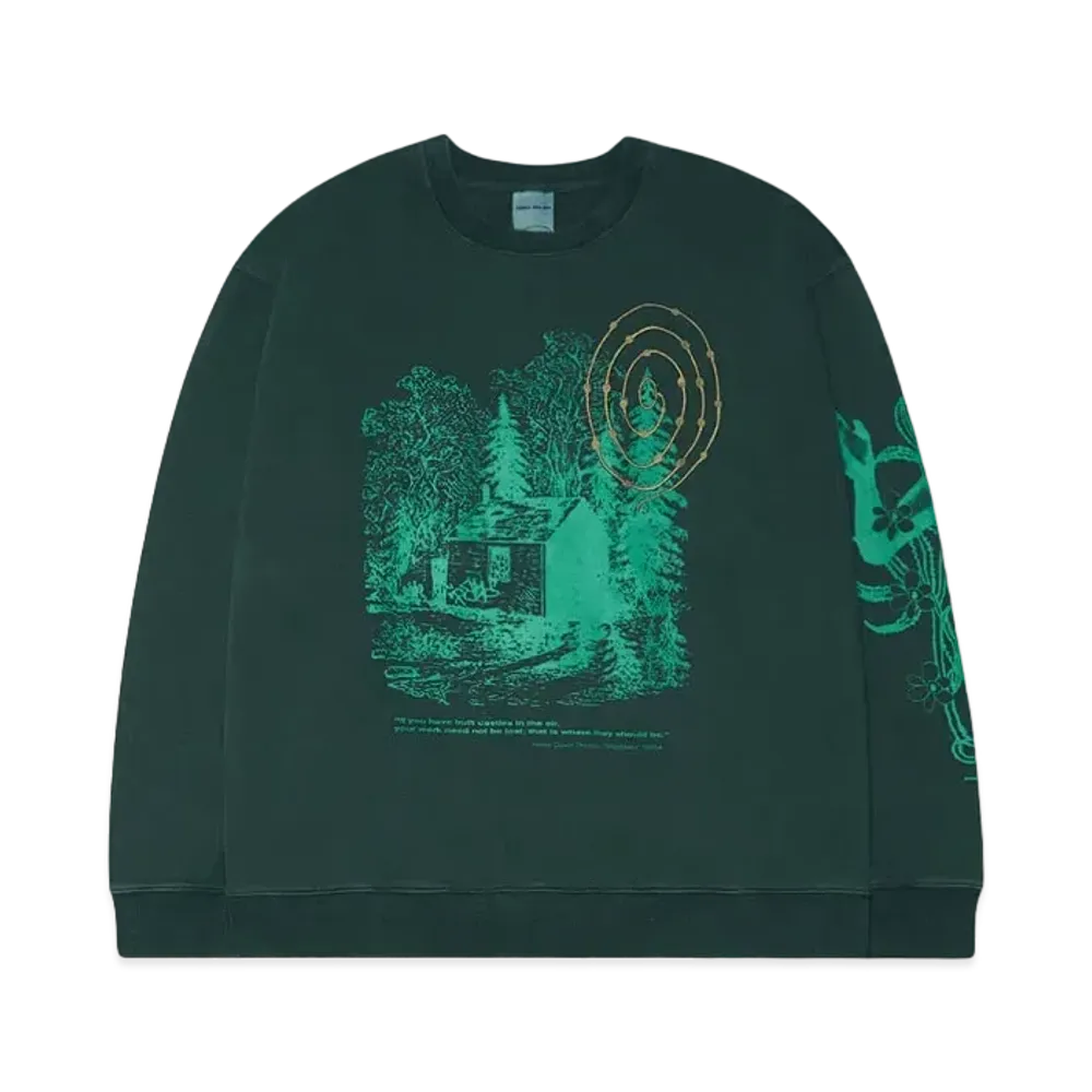 P.A.M. CABIN CREW CREW SWEATSHIRT NECK "FOREST"