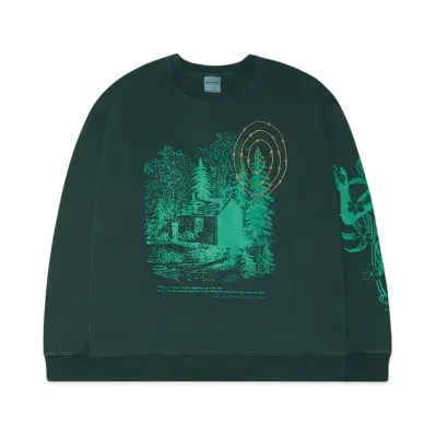 P.A.M. CABIN CREW CREW SWEATSHIRT NECK "FOREST"