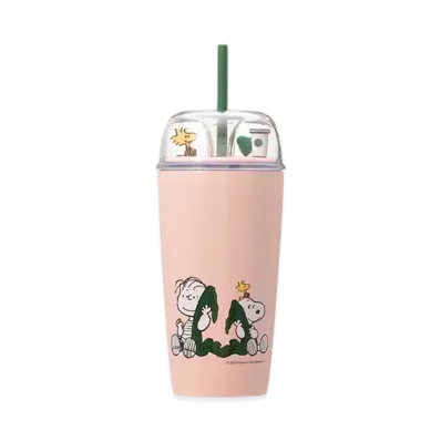 STARBUCKS x PEANUTS Stainless Steel Cold Cup Tumbler Pink 473Ml "Pink"