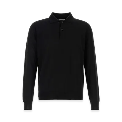The Row Cashmere Selio Polo Shirt "Black"