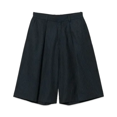 BEAMS FUTURE ARCHIVE One Tuck Wide Shorts "Navy"