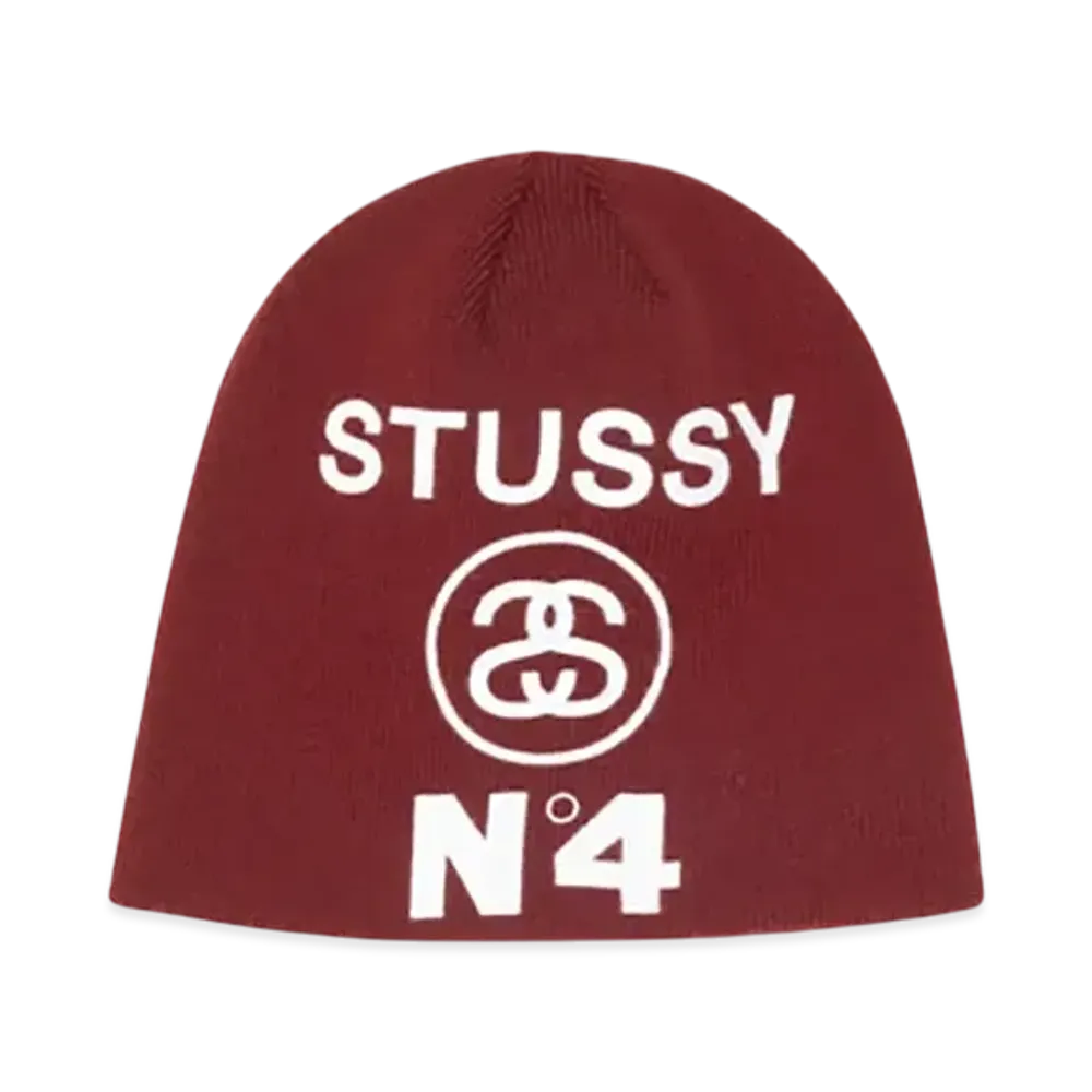 Stussy Skullcap Number 4 "Maroon"