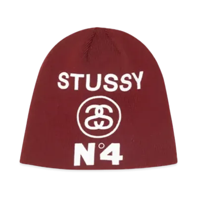 Stussy Skullcap Number 4 "Maroon"