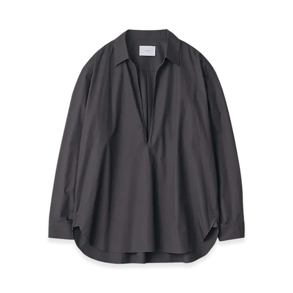 ssstein Suvin Cotton Oversized Skipper Shirt "Black"