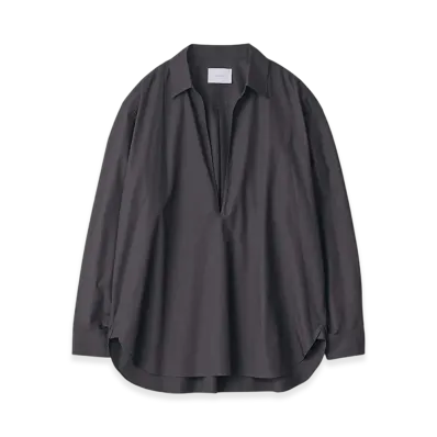 ssstein Suvin Cotton Oversized Skipper Shirt "Black"