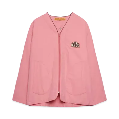 STUDIO SEVEN PADDED ZIP VNECK COVERALL "PINK"