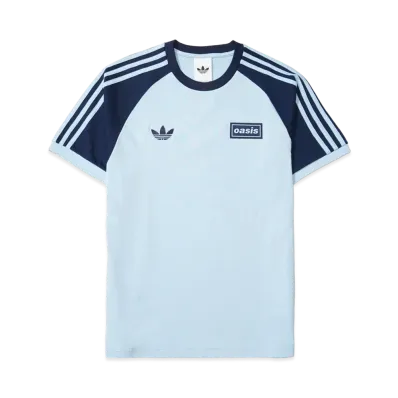 adidas x Oasis Tour 3-Stripes T-Shirt "Clear Sky/Night Indigo"