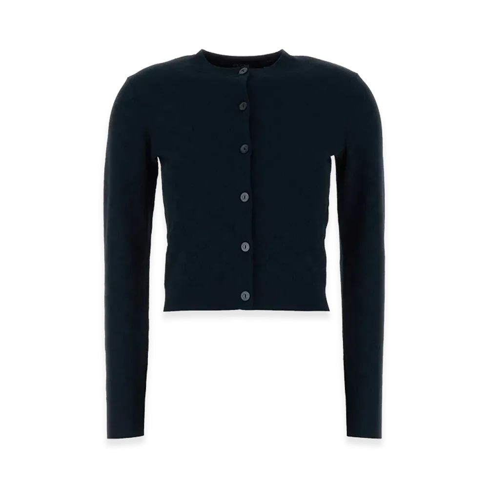 GUCCI Women's Knit Cardigan "Navy Blue"