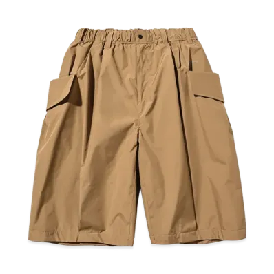 CLESSTE x +Phenix Windstopper by Gore-Tex Labs City Flap Wide Balloon Half Pants "Camel Beige"