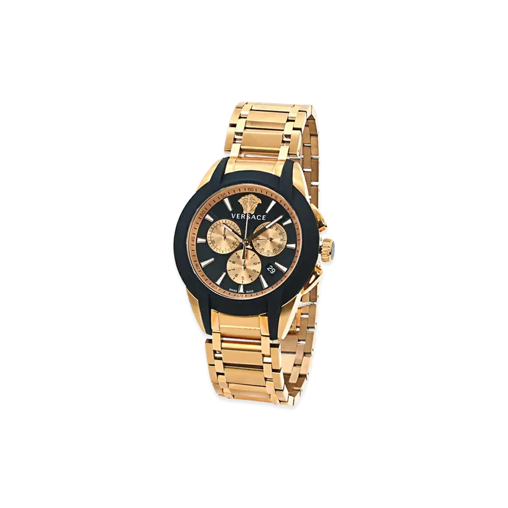 Versace Character Chrono Quartz Medusa Chronograph 42mm "Gold/Black"