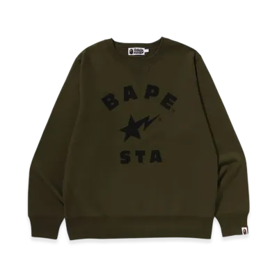 A BATHING APE Bape Sta Crewneck Sweatshirt "Olive Drab"