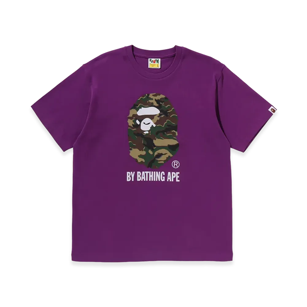 A BATHING APE Glitch Woodland Camo By Bathing Ape Tee "Purple"