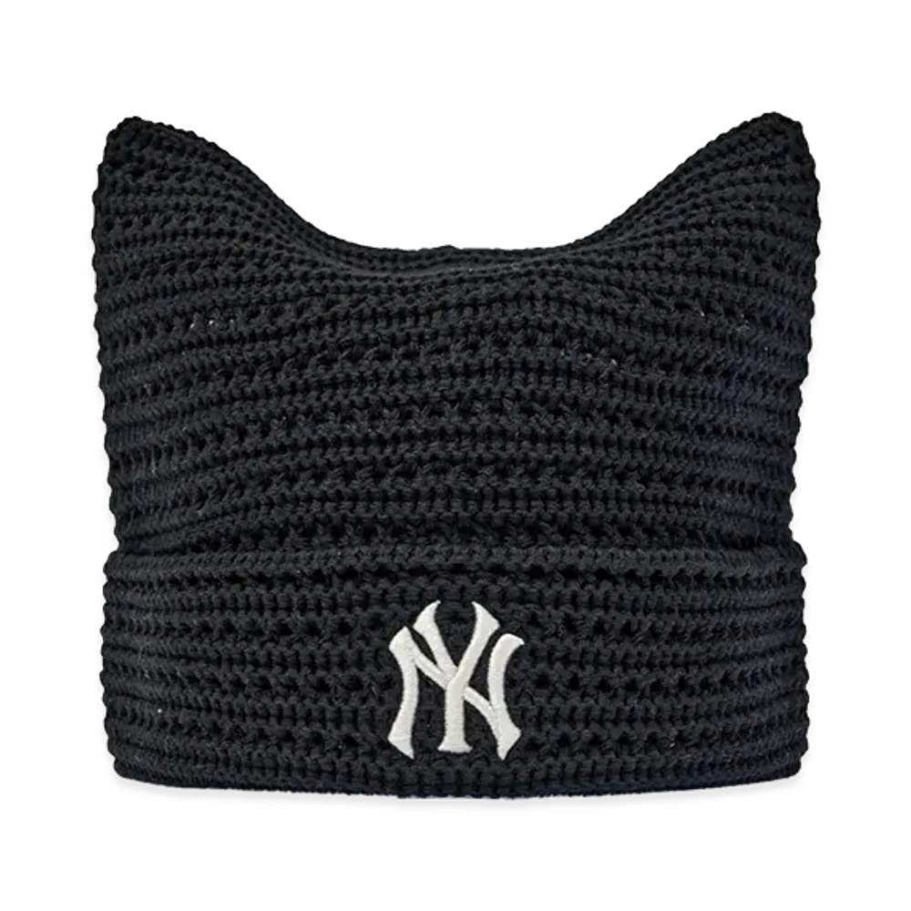 MLB Women's Summer Crochet Meowing Beanie "Black"