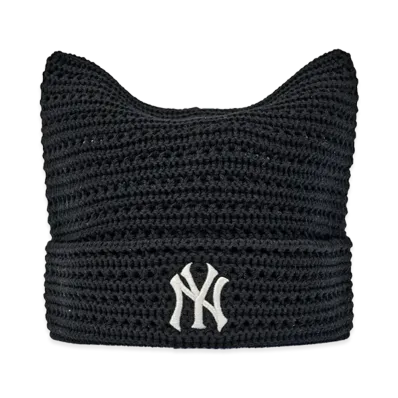 MLB Women's Summer Crochet Meowing Beanie "Black"