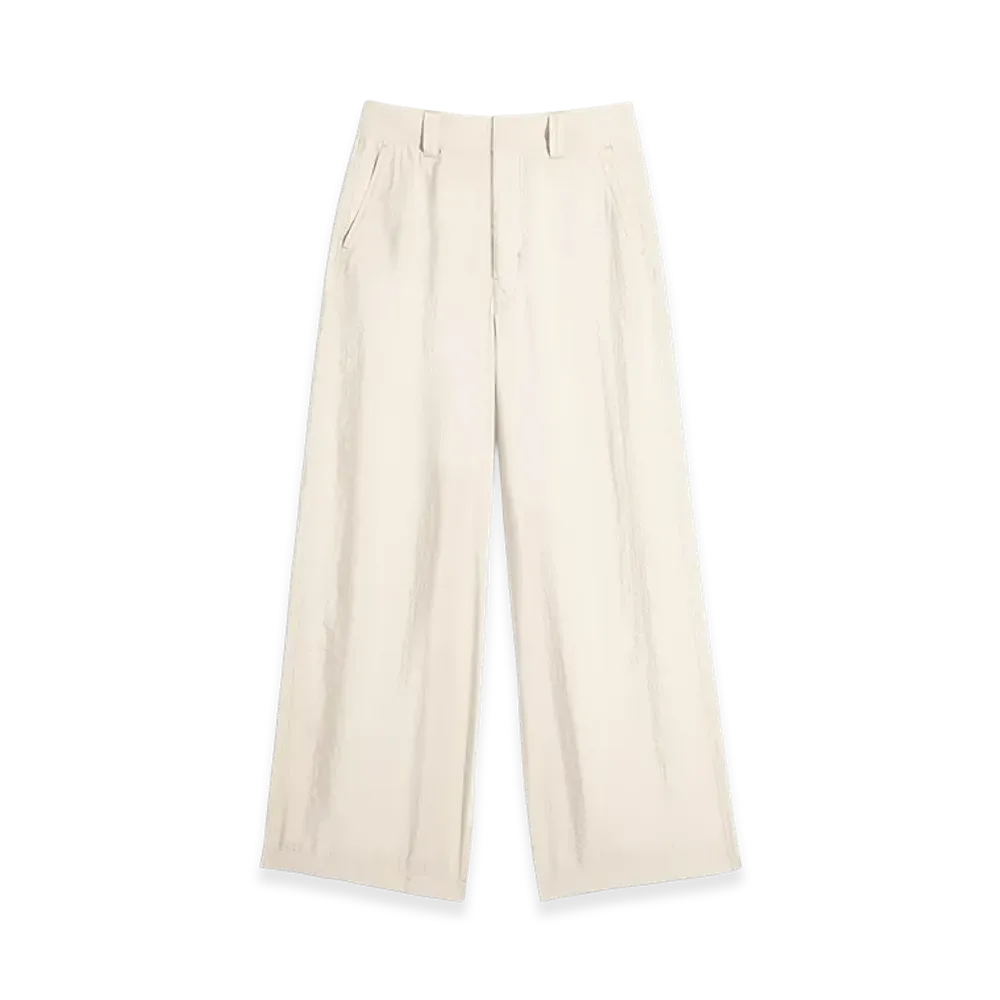 LEMAIRE Dry Silk Straight Tailored Pants "Oat Milk"