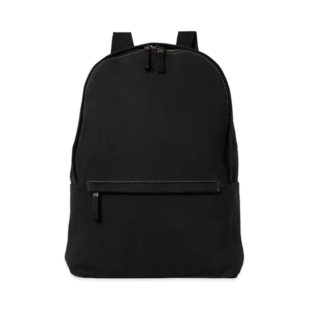 The Row Women's Sisal Cotton Canvas Backpack "Black"