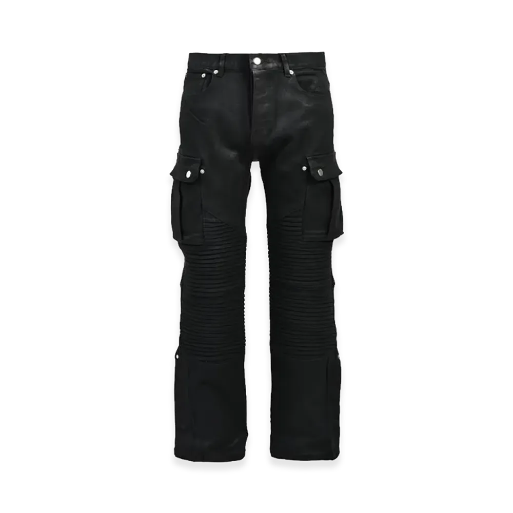 BREATH Coating Slim Biker Cargo Pants "Black"