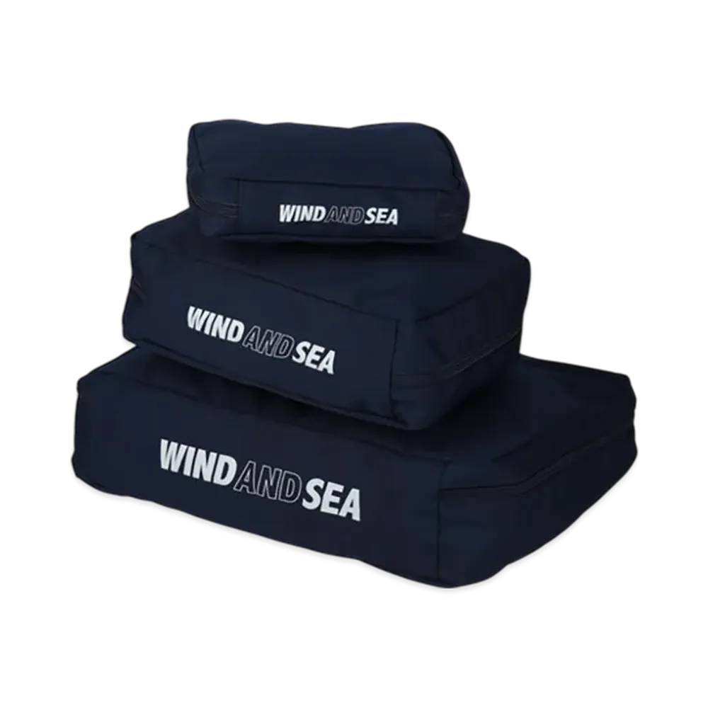 WIND AND SEA 3P Travel Pouch "Navy"
