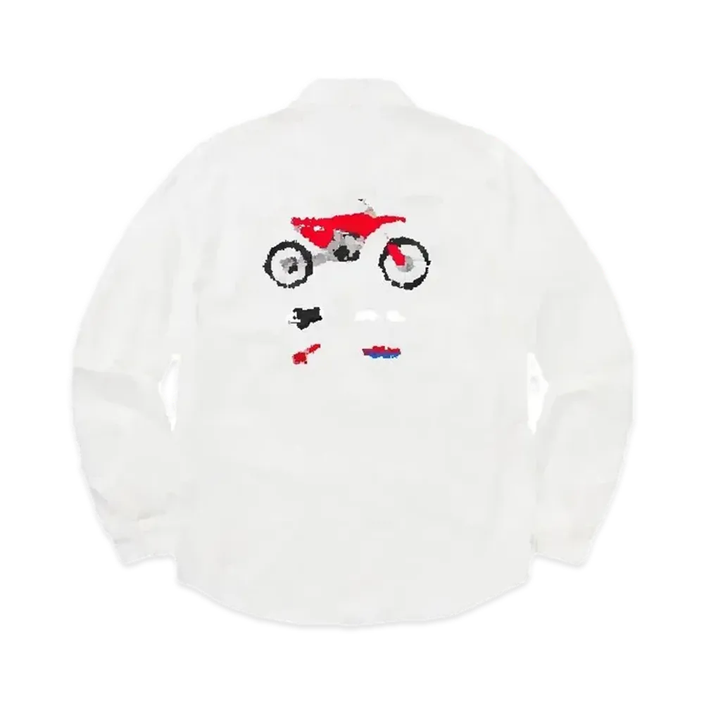 Supreme x Honda x Fox Racing Work Shirt "White"
