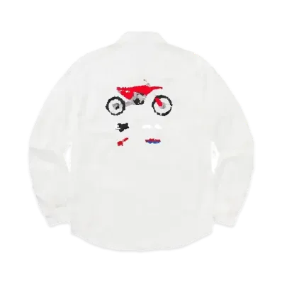 Supreme x Honda x Fox Racing Work Shirt "White"