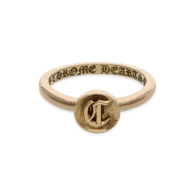 Chrome Hearts 22K Bubble Gum Alphabet Ring "Yellow Gold"