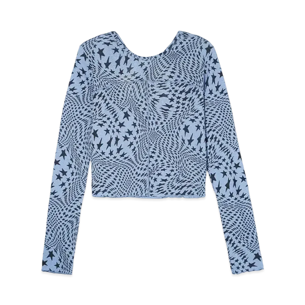 X-Girl Distorted Stars Comapct Top "Ltblue"