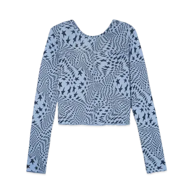 X-Girl Distorted Stars Comapct Top "Ltblue"