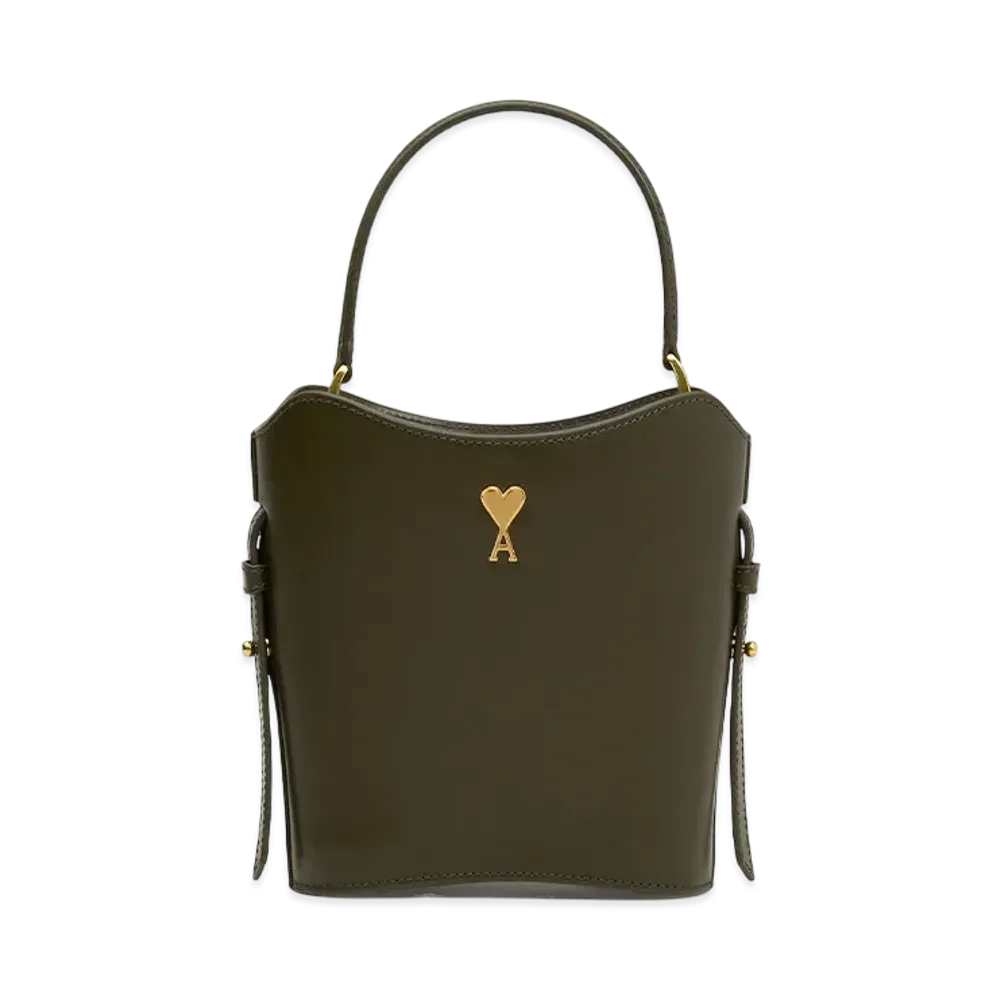 AMI PARIS Paris Paris Mini Bucket Bag "OliveNoire"