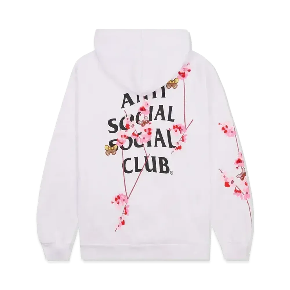 ANTI SOCIAL SOCIAL CLUB FA22 Kkotch Butterflies White Hoodie - Full Embroidery "White"