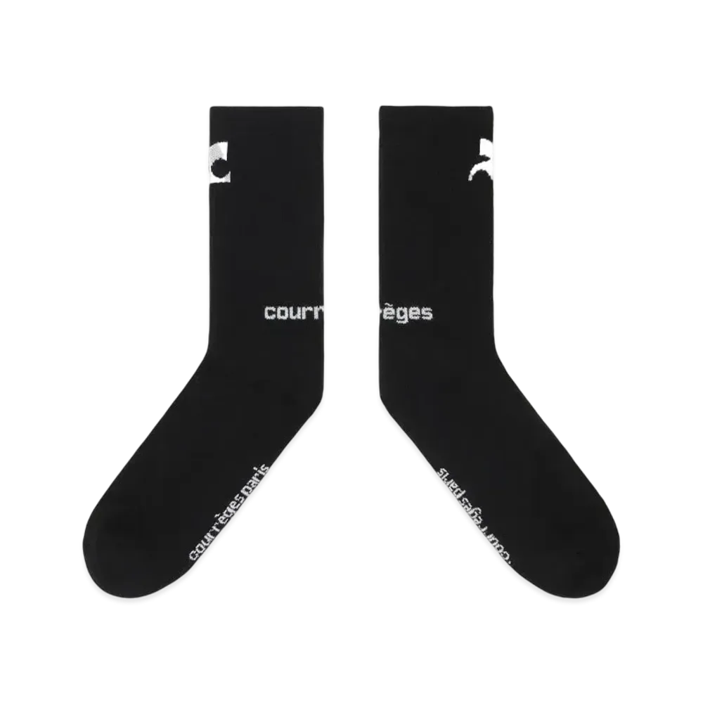 Courreges Ac Sports Socks "Black/White Optic"