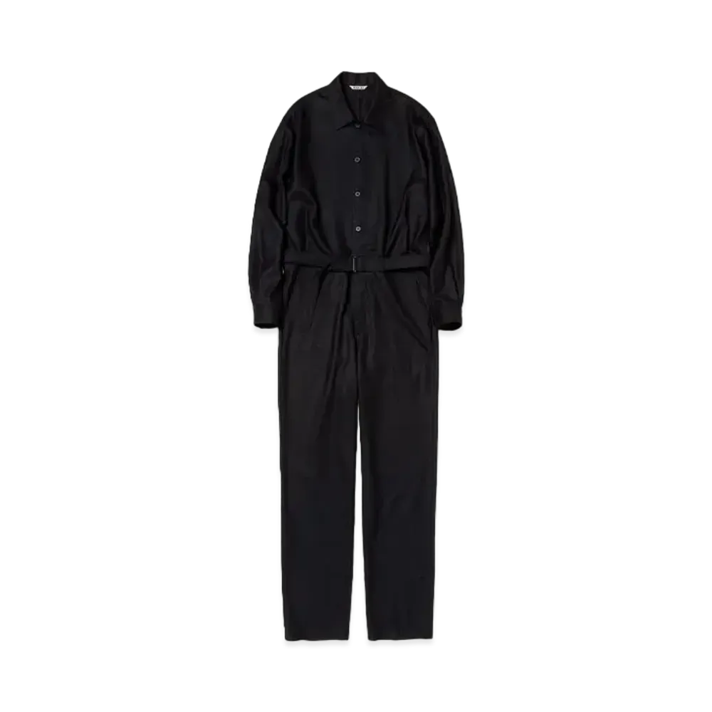 AURALEE Super Light Wool Jumpsuit "Black"