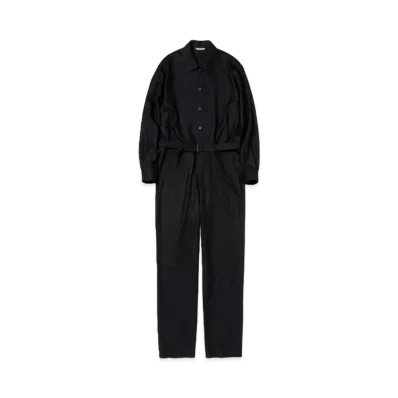 AURALEE Super Light Wool Jumpsuit "Black"