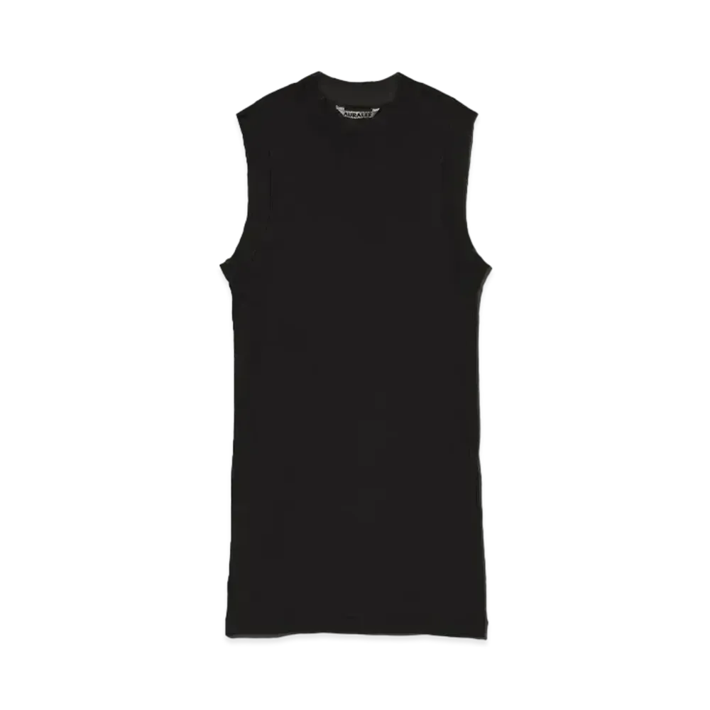 AURALEE Super High Gauge Sheer Rib Tank "Black"