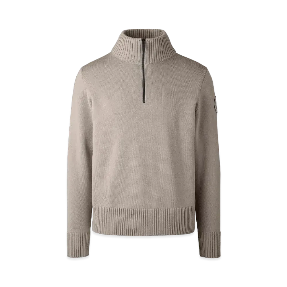 CANADA GOOSE Rosseau 1/4 Zip Sweater "Limestone"