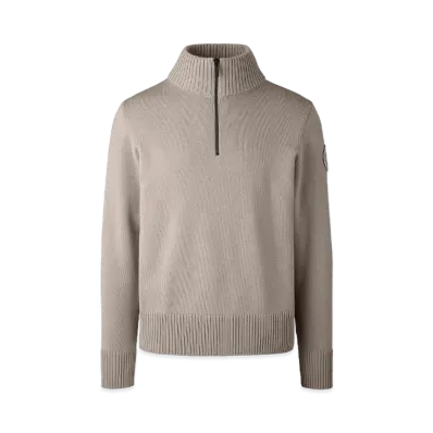 CANADA GOOSE Rosseau 1/4 Zip Sweater "Limestone"