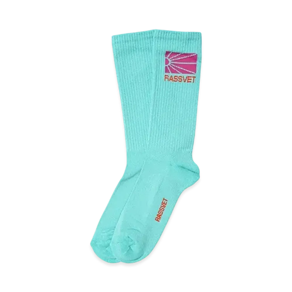 RASSVET MEN LOGO SOCKS KNIT "GREEN"
