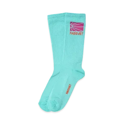 RASSVET MEN LOGO SOCKS KNIT "GREEN"