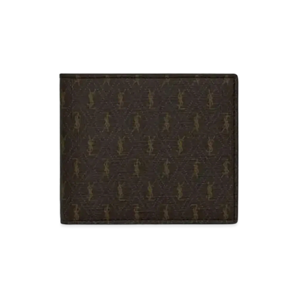 SAINT LAURENT Le Monogramme East/West Wallet With Coin Pouch In Saint Laurent Monogram Canvas "Chestnut"