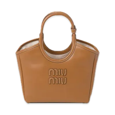 MIU MIU Ivy Leather Bag "Cognac"