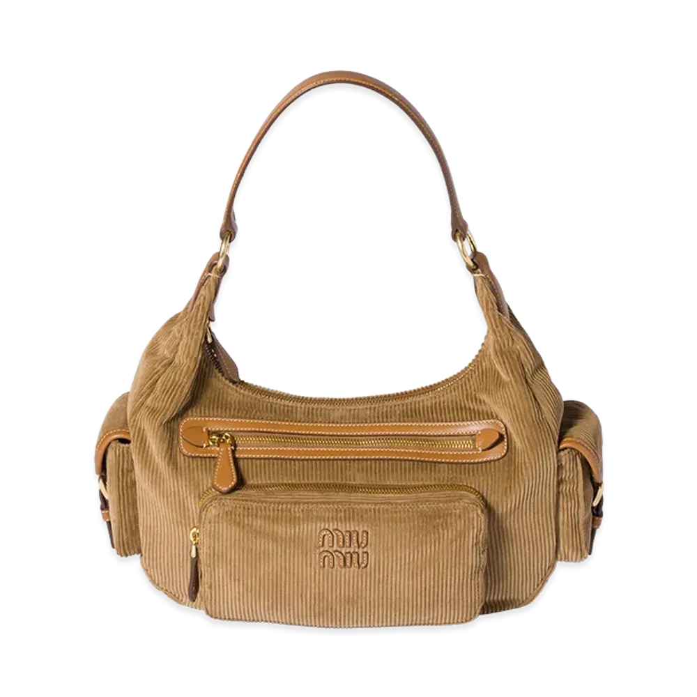 MIU MIU Corduroy Pocket Bag "Cinnamon"