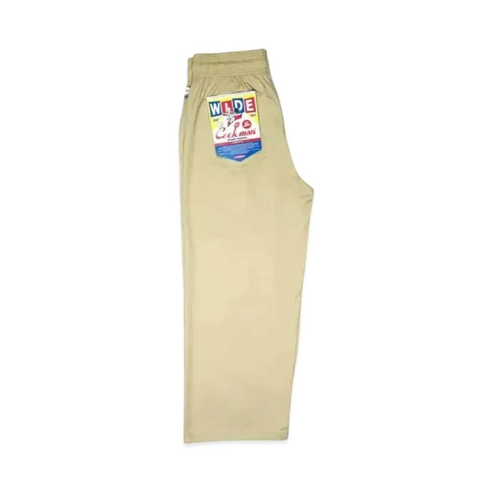 COOKMAN Wide Chef Pants "Sand"