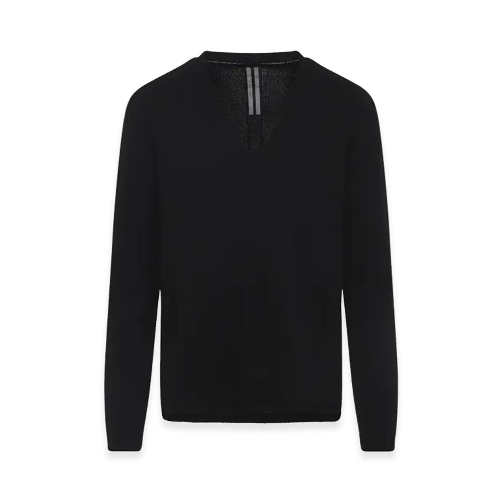 Rick Owens Oversized Extreme V-Neck Pullover "Black"