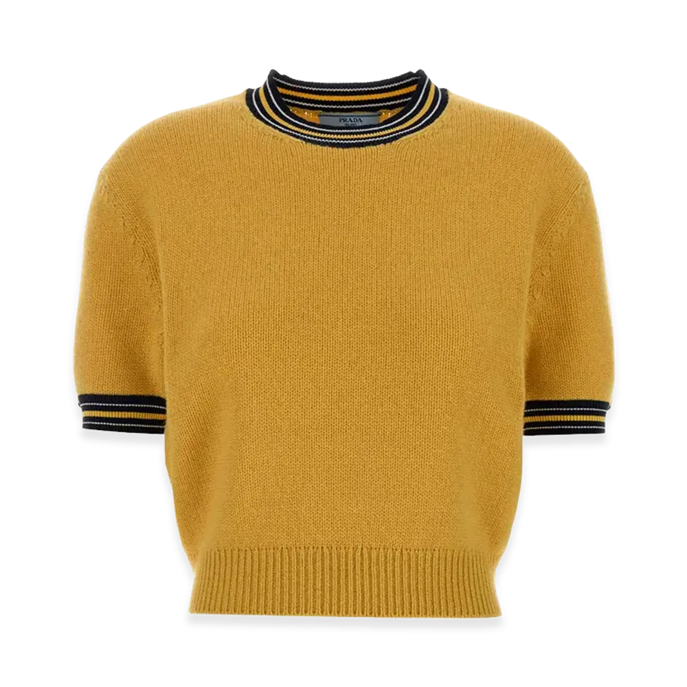PRADA Women's Cashmere Bled Sweater "Yellow"