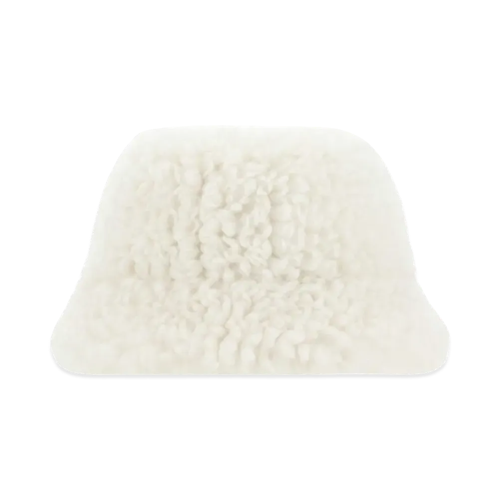 PRADA Women's Eco Shearling Hat "Ivory"