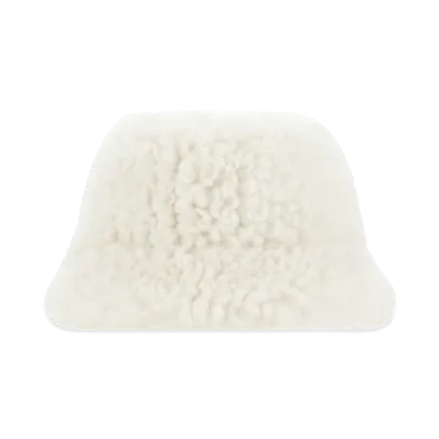 PRADA Women's Eco Shearling Hat "Ivory"