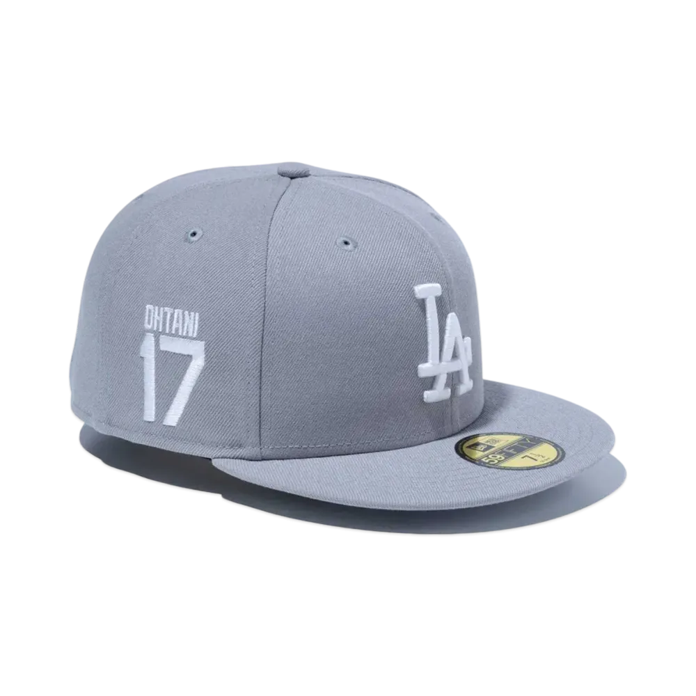 NEW ERA 59Fifty MLB Player Name & Number Los Angeles Dodgers "Grey"