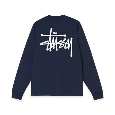 Stussy Basic Stussy LS Tee 2021 "Navy"