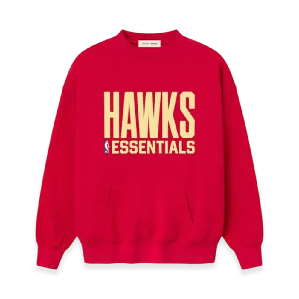 FEAR OF GOD x MLB ESSENTIALS Hawks Crewneck "Red"