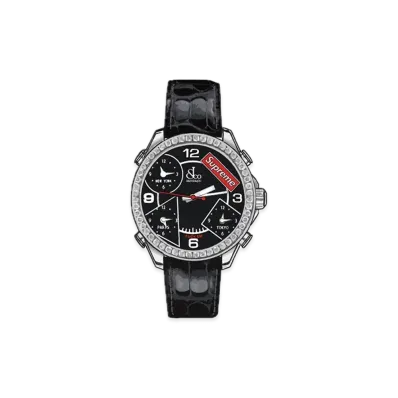 Supreme x Jacob & Co Time Zone 40mm Watches "Black"
