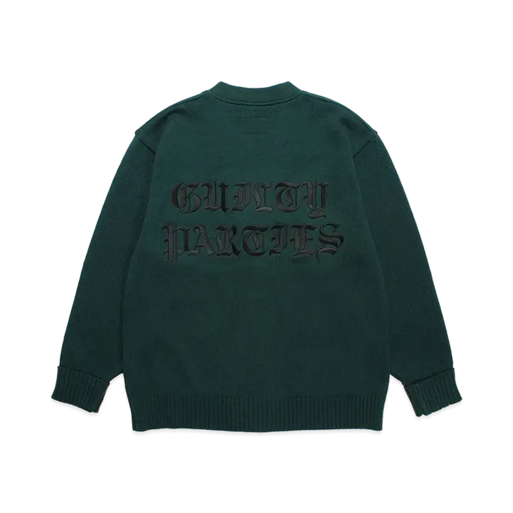 WACKO MARIA Lettered Cardigan "Green"